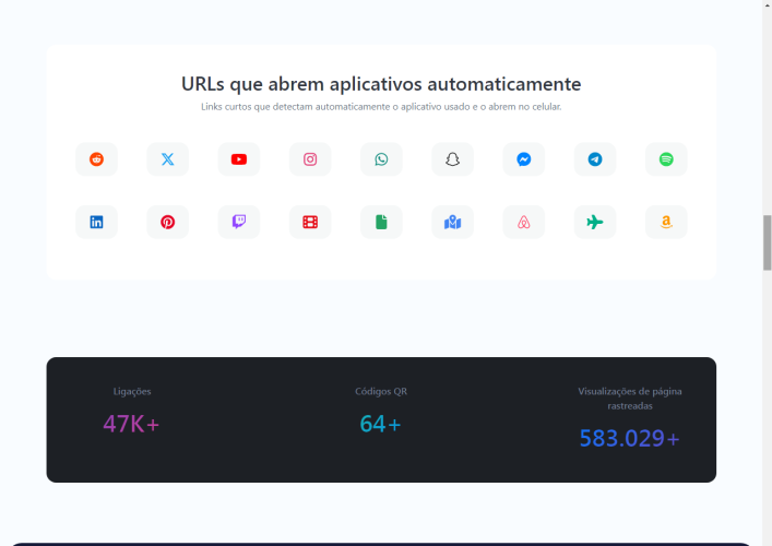 Bio Links, encurtador de URL, códigos QR e ferramentas da Web (SAAS)
