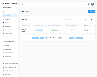 Gerenciamento de BIO Link SaaS 3