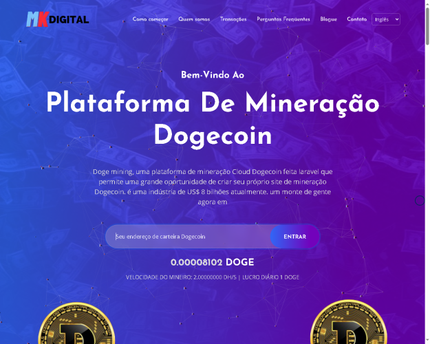 Plataforma de Mineração DogeCoin