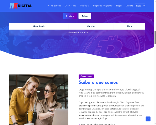 Plataforma de Mineração DogeCoin