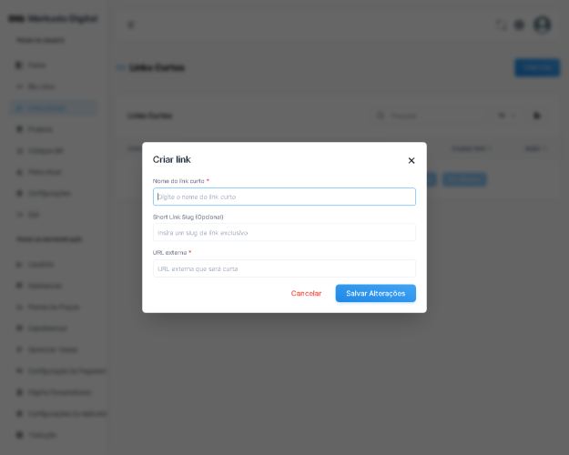 Gerenciamento de BIO Link SaaS
