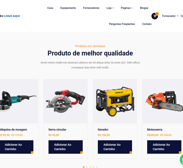 Sistema Para Aluguel De Equipamentos