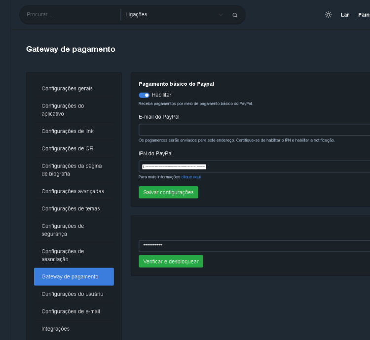 Sistema Encurtador De Links, Criador De Bio