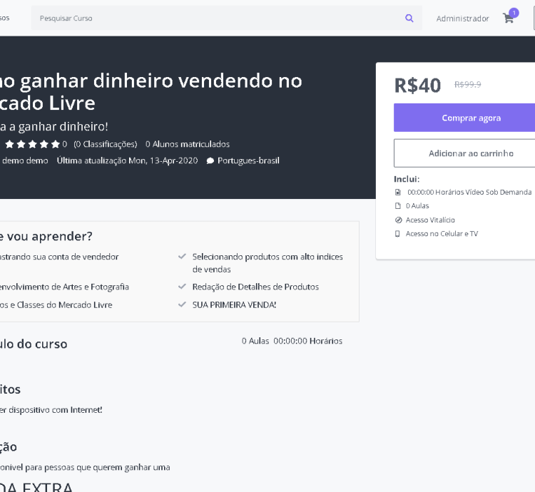Sistema Completo Para Venda De Cursos Online