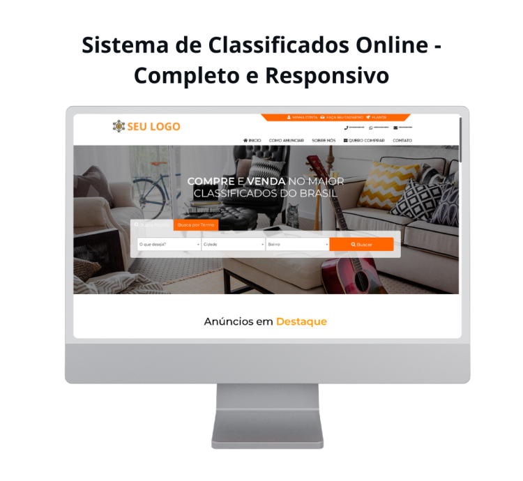 Sistema de Classificados Online  Completo e Responsivo