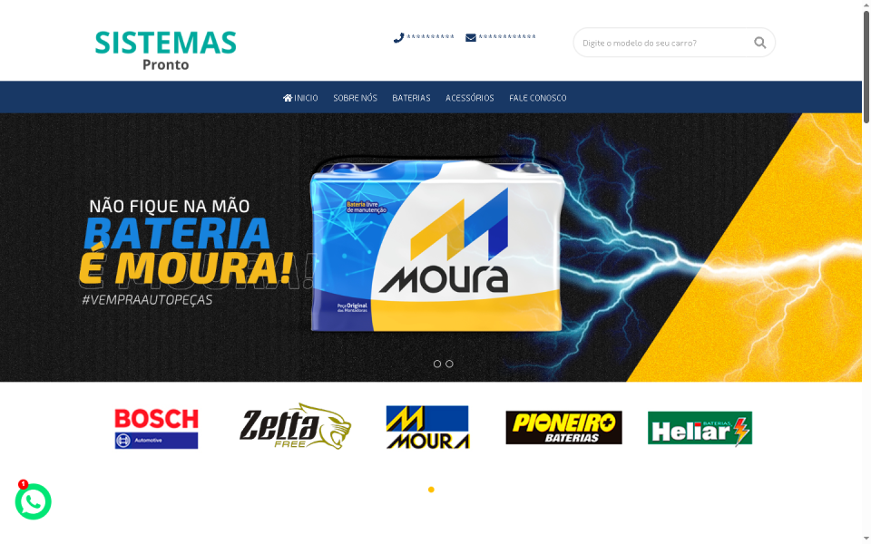 Script PHP Loja de Baterias