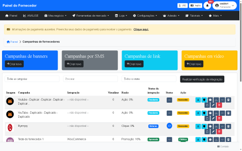 Sistema de Afiliados e Fornecedores Completo 10