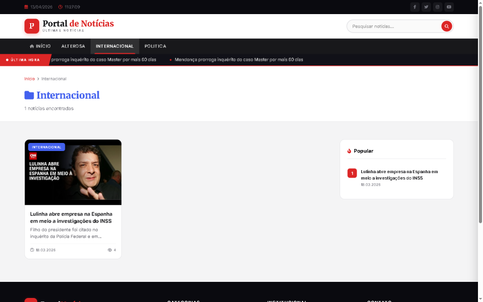Script Portal De Noticias
