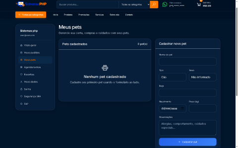 Sistema PetShop PHP Completo e Responsivo 8