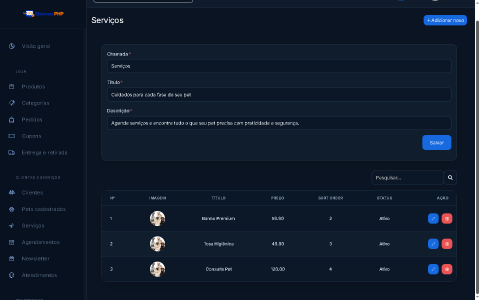 Sistema PetShop PHP Completo e Responsivo