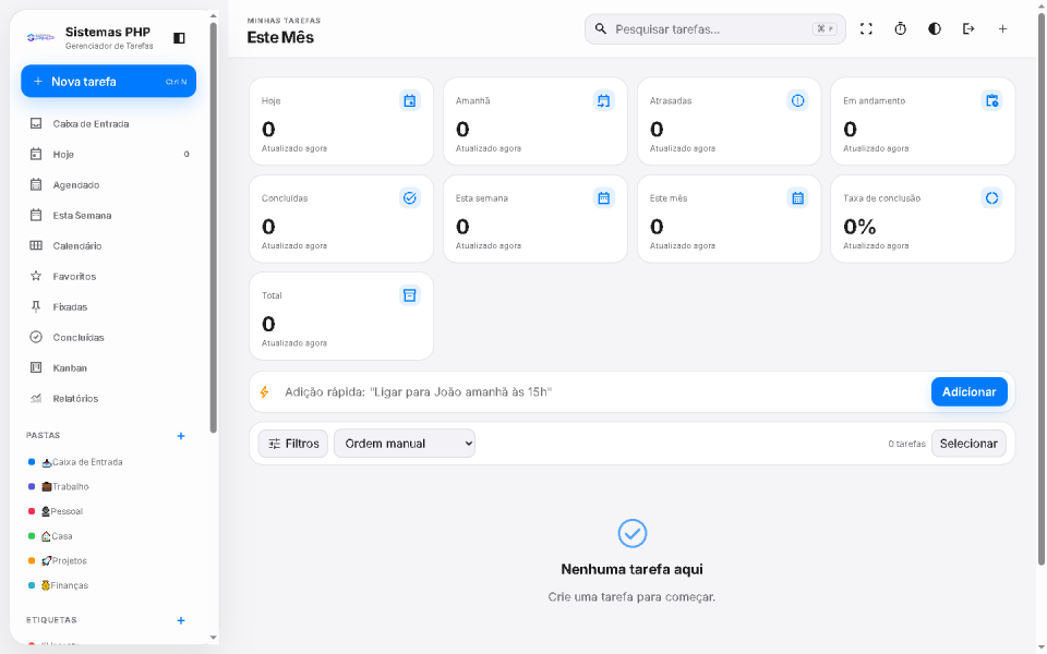Sistema Gerenciador de Tarefas Completo com Código-Fonte