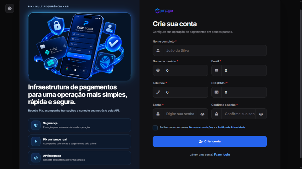 Gateway de Pagamentos Pix PHP + Código-Fonte Completo