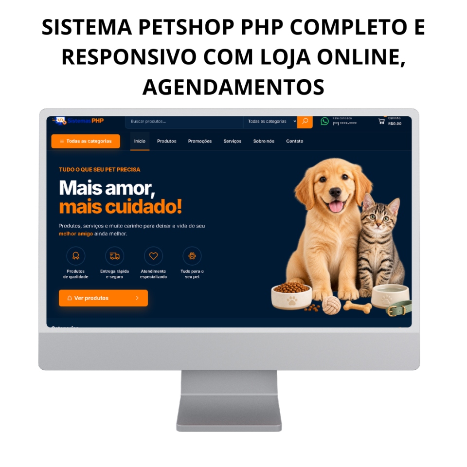 Sistema PetShop PHP Completo e Responsivo