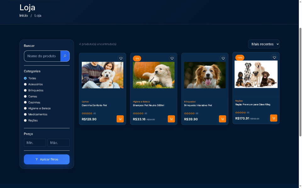 Sistema PetShop PHP Completo e Responsivo