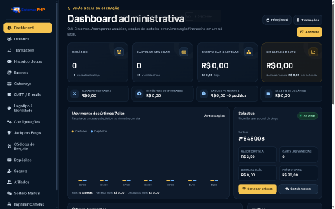 Script de Bingo Online em PHP + Código-Fonte Completo 9