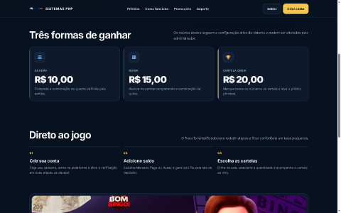 Script de Bingo Online em PHP + Código-Fonte Completo 6