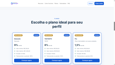 Sistema De Investimentos Php 8