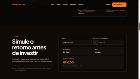 SISTEMA  DE INVESTIMENTOS COM RASPADINHA E ROLETA 5