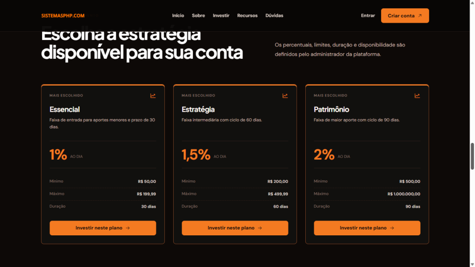 SISTEMA  DE INVESTIMENTOS COM RASPADINHA E ROLETA